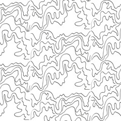 Seamless vector background from shapes created from black lines.