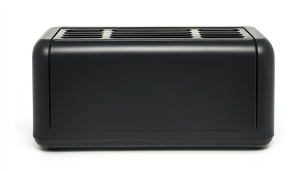 Modern black toaster, studio shot, isolated. Possible use Product photography