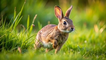 Fototapeta premium Brown Rabbit in Grassland