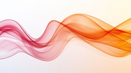 Abstract Orange and Red Waves, Flowing Design, Elegant Swirls, Digital Art