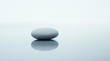 Serene Stone Reflection: Minimalist Zen Still Life Photography