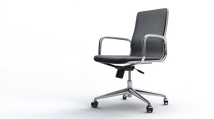 Modern Office Chair, White Background, Product Photography, Studio Shot, for Catalogs or Websites