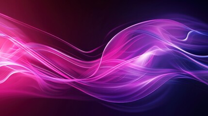 Fototapeta premium Abstract Purple and Pink Wave Energy Flow Design