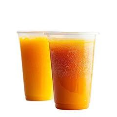two freshly squeezed juices. orange and carrot png
