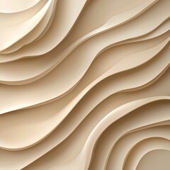 Abstract beige wavy background with flowing lines.