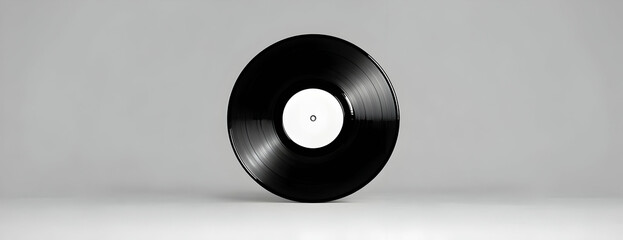 Vinyl record, studio, grey background, music