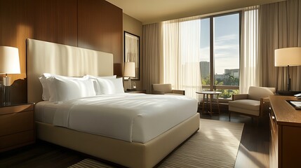 Luxurious Hotel Room with City View