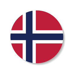 Norway flag circle icon vector illustration design