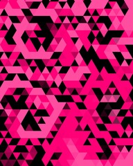 abstract triangle black and pink background