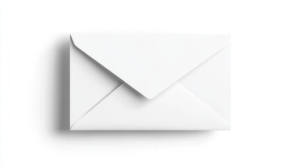 Blank White Envelope on White Background