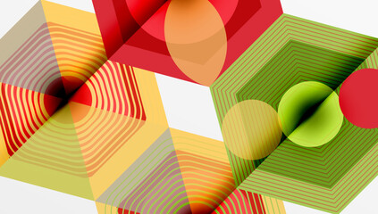 Creative hexagons geometric shapes design