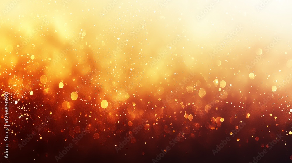 Wall mural a warm, glowing background filled with shimmering particles, creating an enchanting and vibrant atmo