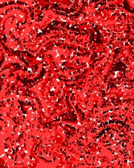 red pointilisme petals