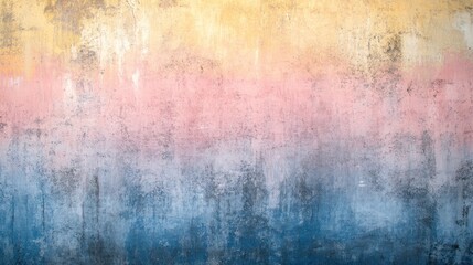 Obraz premium Pastel Hues on Weathered Wall: A Textured Background