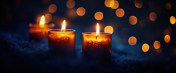 Candlelight in Darkness Holiday Faith Warmth Festive Moments Christmas Reflection Sympathy Meditation