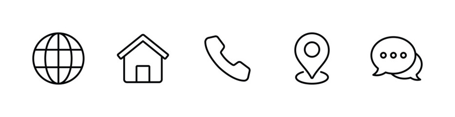 Contact Us Icon set. web icon set vector