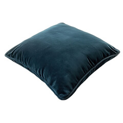 Soft teal velvet cushion with plush texture, perfect for home decor. This stylish pillow adds touch of elegance to any living space, enhancing comfort and aesthetics