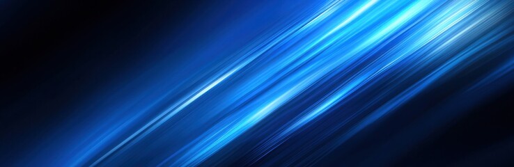 Abstract blue diagonal light streaks background.