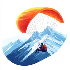 Paragliding Adventure Majestic Mountain Landscape