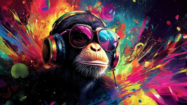 Groovy Ape: Colorful Music Art