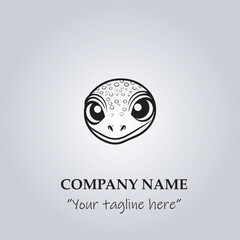 head of gecko company logo vector illustration
