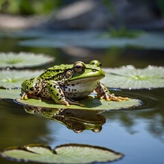 Groggy Frolic: A Mountain Yellow-Legged Frog Leaping with Joy