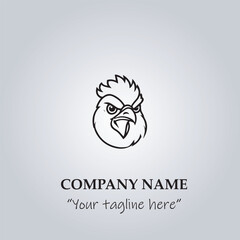 head of chicken company logo vector illustration