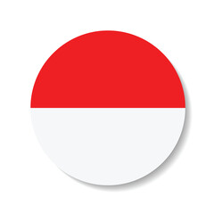 Indonesia flag circle icon vector illustration design