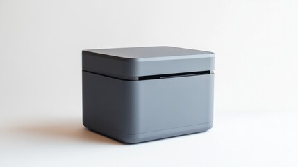 Fototapeta premium Gray box product studio shot, modern design, product presentation