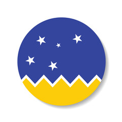 Magellan-chilean Antarctic Region flag circle icon vector illustration design