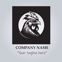 head of chicken company logo vector illustration
