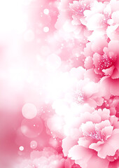 A beautiful pink flower with a white background. The flower is surrounded by a soft, pastel pink hue that creates a serene and calming atmosphere. The white background adds a touch of elegance