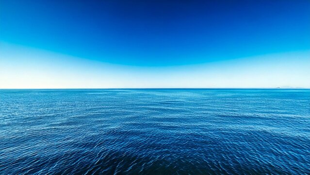 広々とした真夏の青空と海 大海原 背景素材 チラシ・バナー・動画素材 AI生成素材