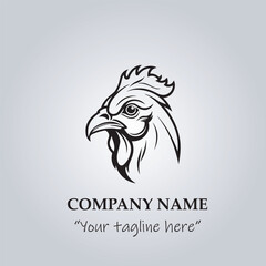 head of chicken company logo vector illustration