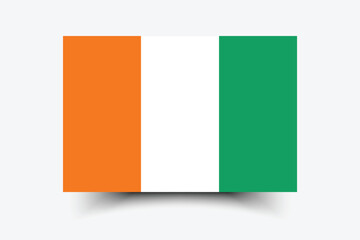 Fototapeta premium Cote d 'Ivoire flag official colors and proportion digital vector illustration.