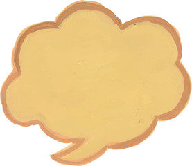 Chat bubble hand drawn watercolour clipart with isolated white background