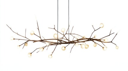Obraz premium Modern Branch Chandelier against white background. Potential use for interior design