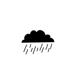 rain cloud silhouette icon