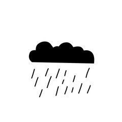 rain cloud silhouette icon