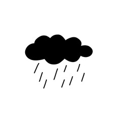 rain cloud silhouette icon