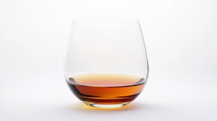 Empty Wine Glass Against White Background
