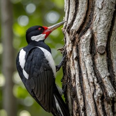 Forest Feasts: The Ivory-billed Woodpecker's Intricate Feeding Habits