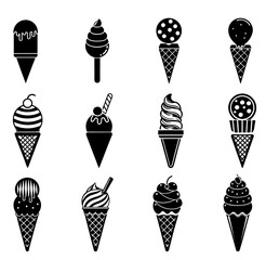 ice cream collection illustration isolated on white background