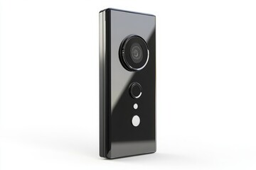 Fototapeta premium Sleek Modern Black Doorbell Camera for Contemporary Home Design