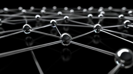 Futuristic Global Network Connection Technology with Digital Nodes and High-Speed Data Transfer