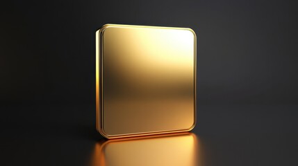 Shiny Gold Square Luxury Award Plaque Template for Winner Recognition and Achievements