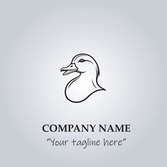 head of duck company logo vector illustration
