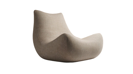 A modern, stylish lounge chair with a unique design for contemporary living spaces. transparent background