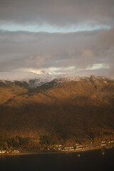 Aerial photography of the Lofoten Islands in Norway