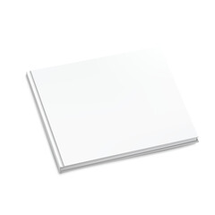 Blank White Booklet Brochure Cover Mockup. Vector